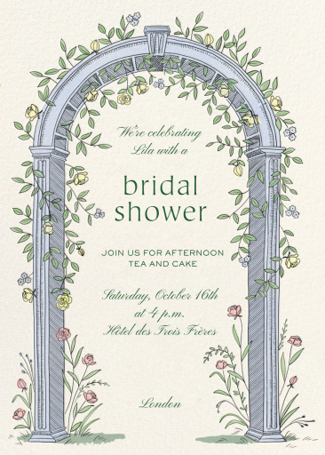Garden Arch - Bridal Shower Invitation by Martha Stewart