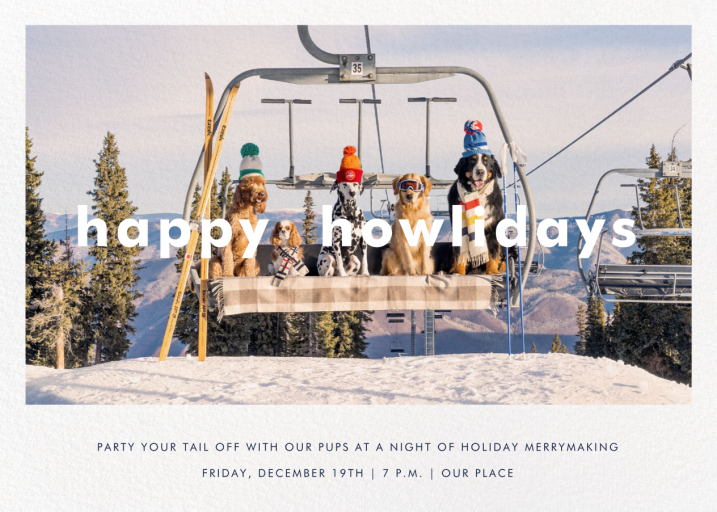 Black Diamond Dogs - Holiday Party Invitation by Gray Malin