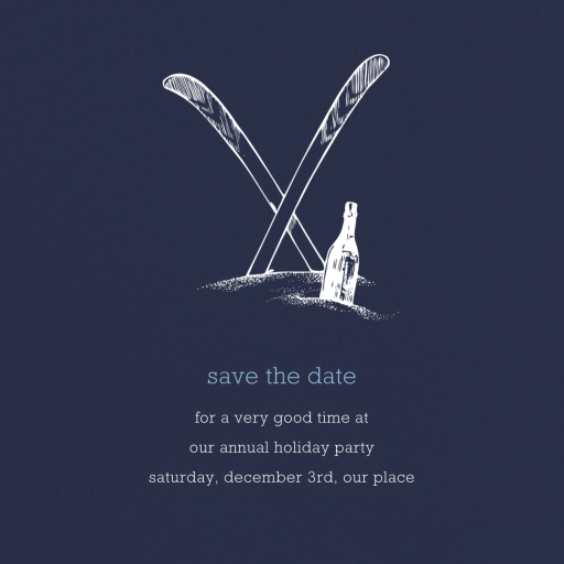 Navy Blue - Holiday Save the Date by Paperless Post