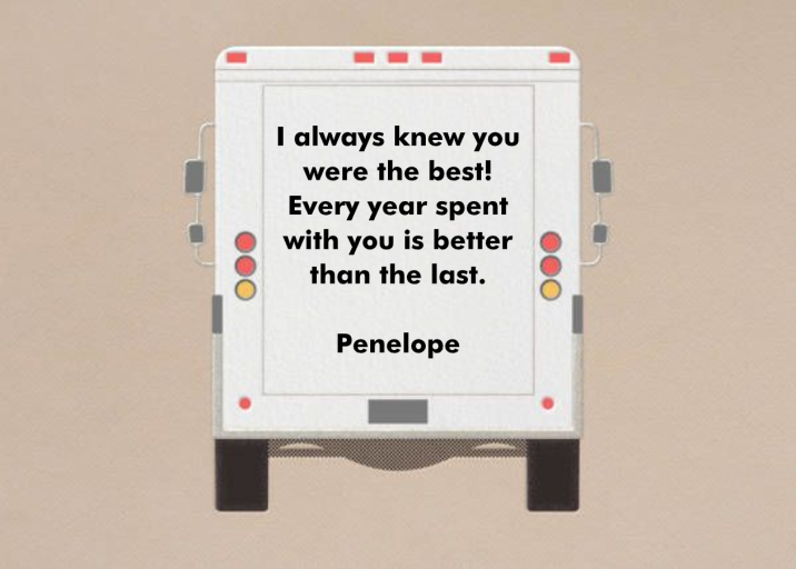 Delivery Truck by Paperless Post - Back