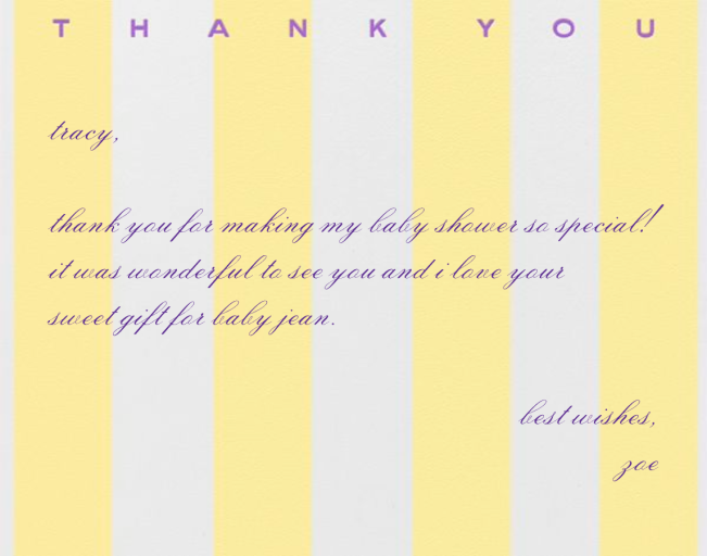 Awning Stripe - Thank You Card by Paperless Post