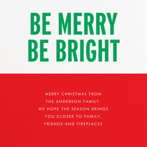 Be Merry Be Bright - Holiday Card by kate spade new york
