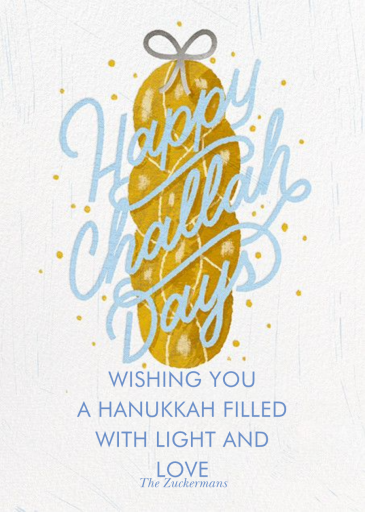 Challahdays - Hanukkah Card by Paperless Post