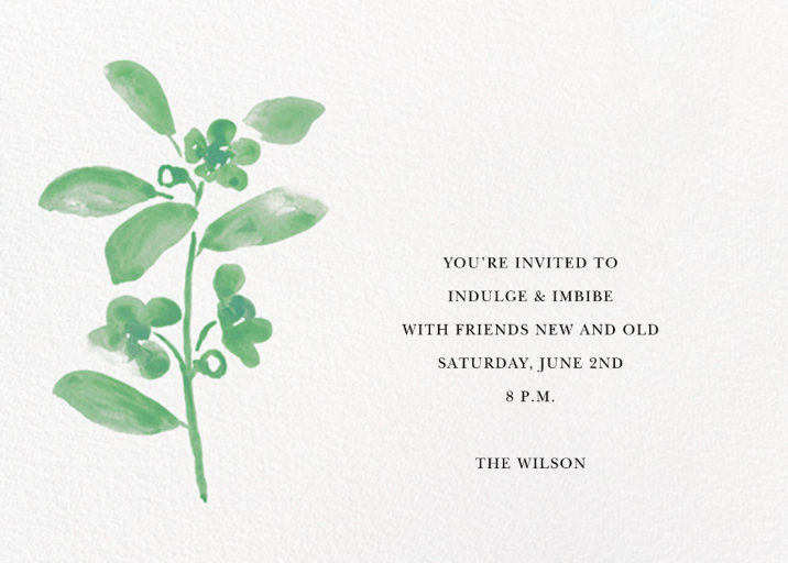 Watercolor Bloom - Dinner Party Invitation by linda-harriett