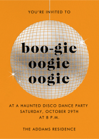 Sparkly Disco Ball - Halloween Invitation by Paperless Post