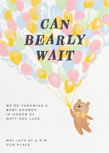 Can Bearly Wait - Celebration Invitation by Paperless Post