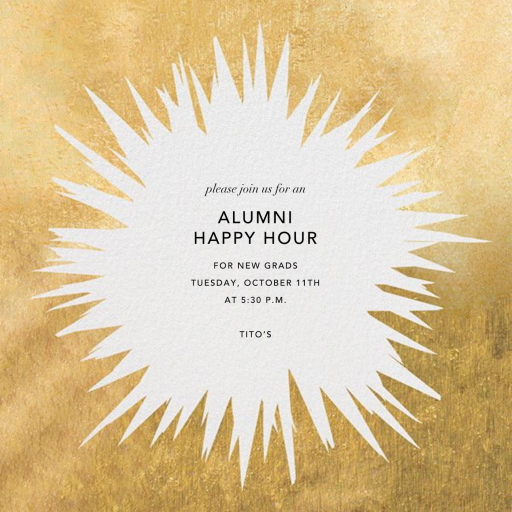Sunburst - Alumni Event Invitation by Kelly Wearstler