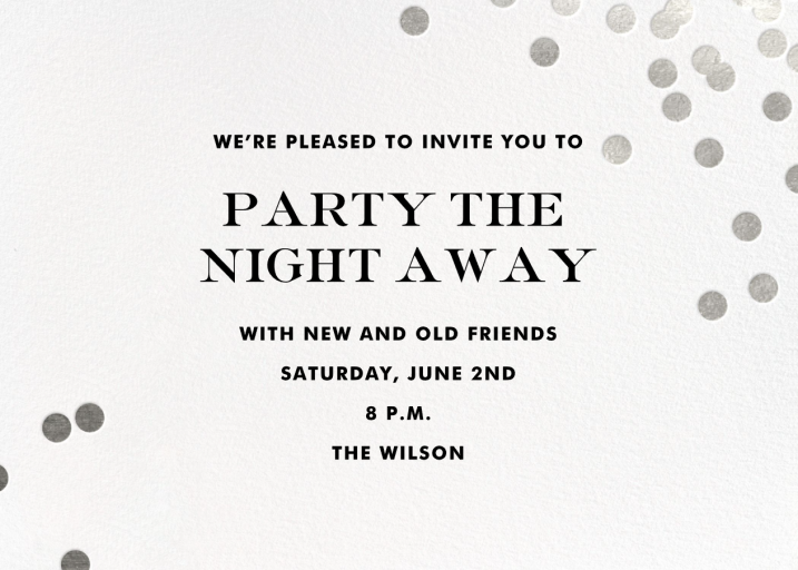 Confetti kate spade new york - Corporate Holiday Party Invitation by kate spade new york