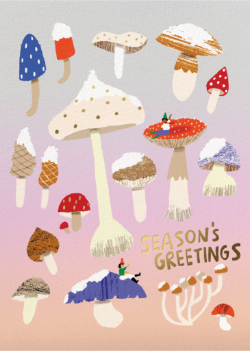 Snow Caps - Christmas Card by Carolyn Suzuki Studio