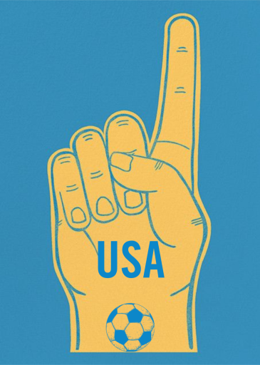 Foam Number One Hand by Paperless Post