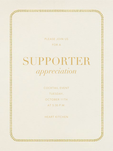 Leaf Inner Bevel Border - Appreciation Event Invitation by Paperless Post