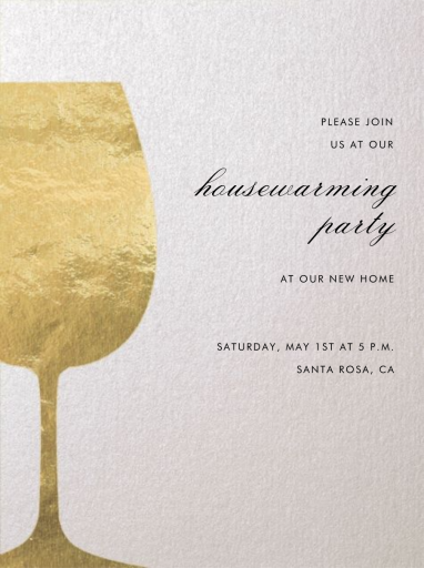 Wineglass Foil - Invitation by Paperless Post