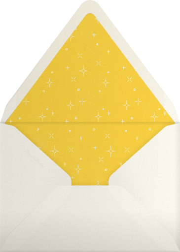 Champagne Bow Striped Invitation Envelope