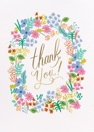 Meadow Thank You - Thank You Card by Rifle Paper Co.