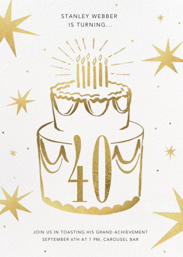 Big Year - 40th Birthday Invitation by Paperless Post
