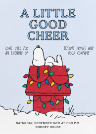 Snoopy Holiday House Invitation