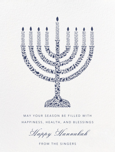 Vine Menorah - Crane - Greeting Card by paperless_post