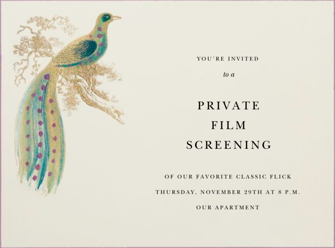 Hand Painted Bird of Paradise - Invitation by Bernard Maisner
