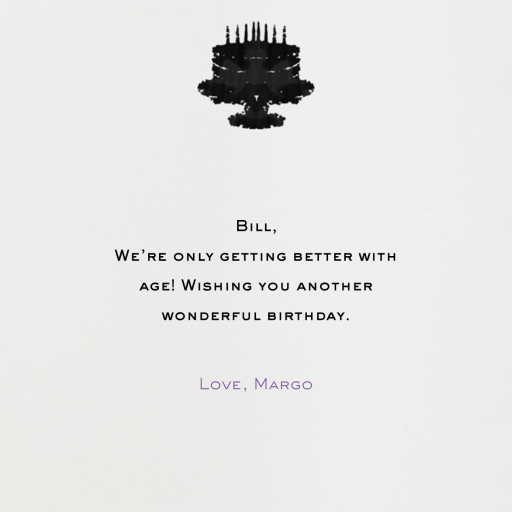 Rorschach Birthday Cake - Birthday Card by Paperless Post - Back
