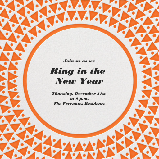 Radial Triangles - New Year's Eve Invitation by Paperless Post