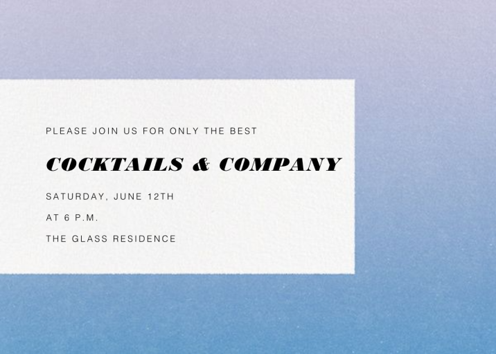 Gradient Edges by Paperless Post