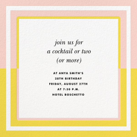 Colorblocked Border - Birthday Invitation by kate spade new york