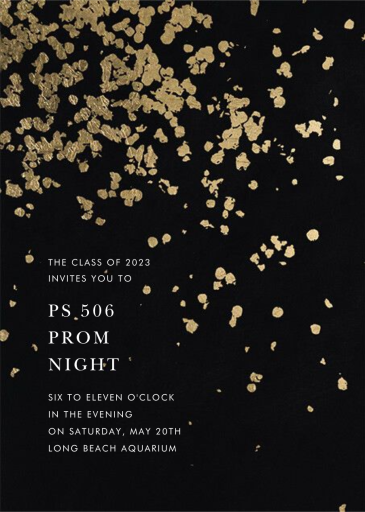 Gold Foil Confetti - Celebration Invitation by Kelly Wearstler