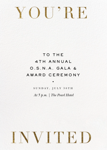 Endlong - Gala Invitation by Paperless Post