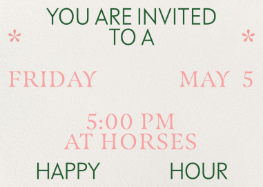 Keep It Sweet (Horizontal) - Happy Hour Invitation by Goods Gang
