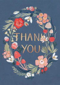Summer Wreath (Kelsey Garrity Riley) - Thank You Card by Red Cap Cards