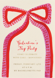 Spotted Bow - Valentine's Day Invitation by Mr. Boddington's Studio