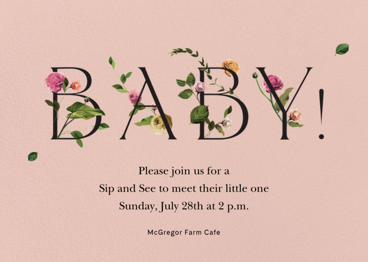 Bambino - Sip and See Invitation by Venamour