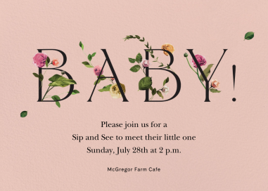 Bambino - Sip and See Invitation by Venamour