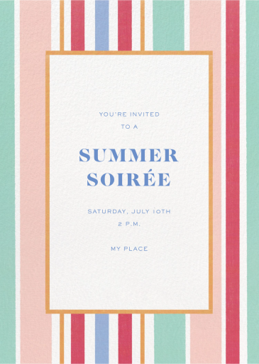 Summer Stripes (Abby Little Jessup) - Summer Party Invitation by Dogwood Hill