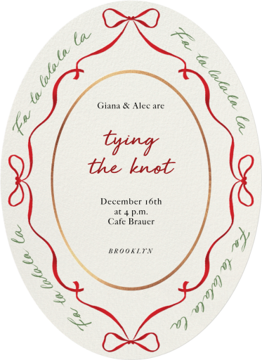 Holiday Bows (Single-Sided) - Bridal Shower Invitation by Paperless Post