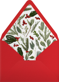 Holly Wreath - Paperless Post Envelope