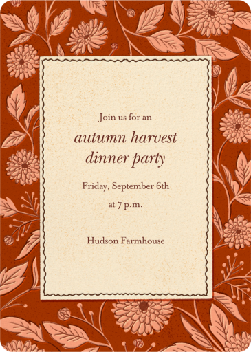 Vintage Flora - Fall Party Invitation by Hello!Lucky