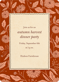 Vintage Flora - Fall Party Invitation by Hello!Lucky