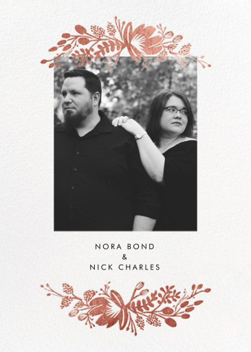 Floral Silhouette (Portrait Photo Invitation) by Rifle Paper Co.