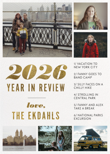 Photo Gold Year in Review Card