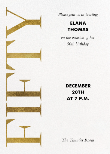Luxe Lettering - Birthday Invitation by Paperless Post