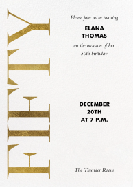 Luxe Lettering - Birthday Invitation by Paperless Post
