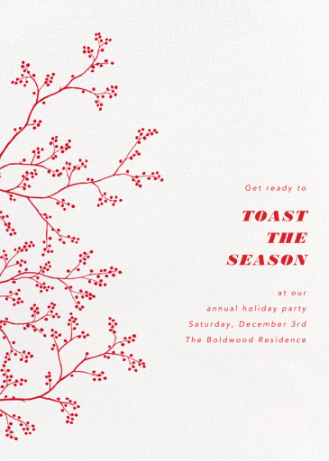 Winter Berries - Holiday Save the Date by Paperless Post