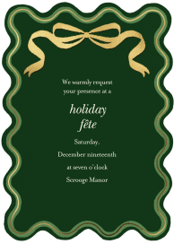 Ribbon Flourish - Holiday Party Invitation by Hello!Lucky