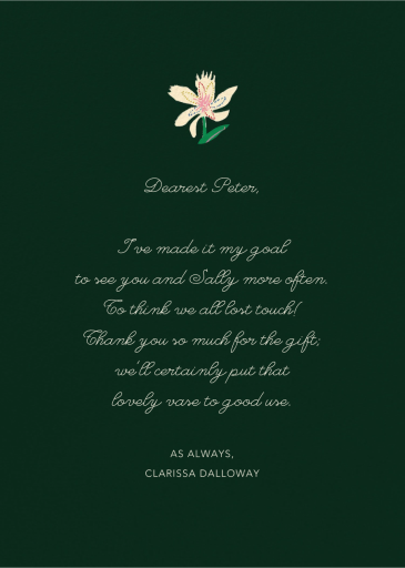 Lily Pads (Emily Isabella) by Red Cap Cards - Back