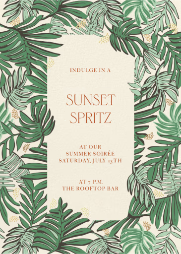 Jungle Canopy - Summer Party Invitation by Jungalow