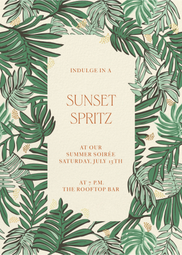 Jungle Canopy - Summer Party Invitation by Jungalow