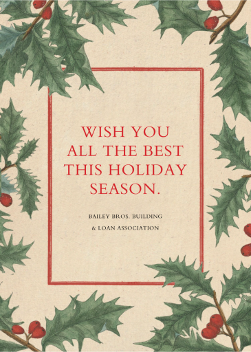 Winterberry Holly - Business Holiday Card by John Derian