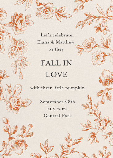 Rustic Floral Fall Invitation