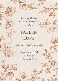 Rustic Floral Fall Invitation